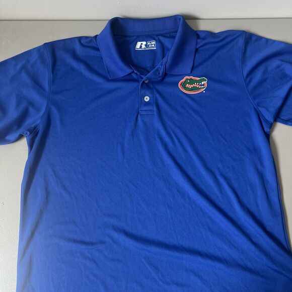 University of Florida Gators Russell Blue Logo Polo Shirt Men’s Size XL - Picture 2 of 3